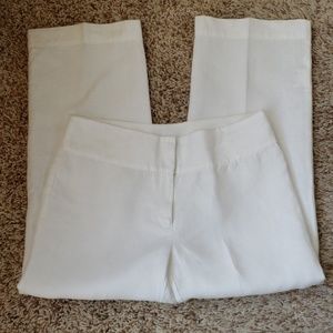 Eileen Fisher 100% linen cropped pant